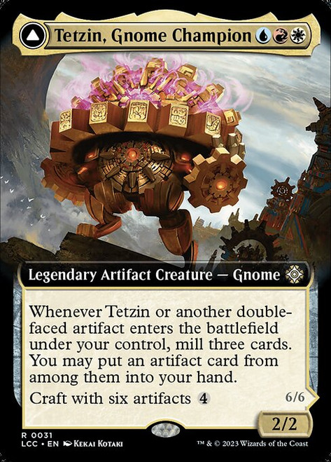 Tetzin, Gnome Champion // The Golden-Gear Colossus (LCC) (Extended Art) (#31)