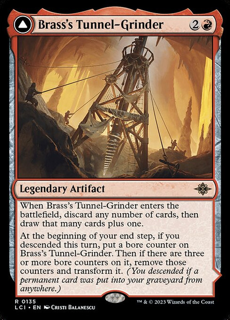 Brass's Tunnel-Grinder // Tecutlan, the Searing Rift (LCI) (Foil) (#135)