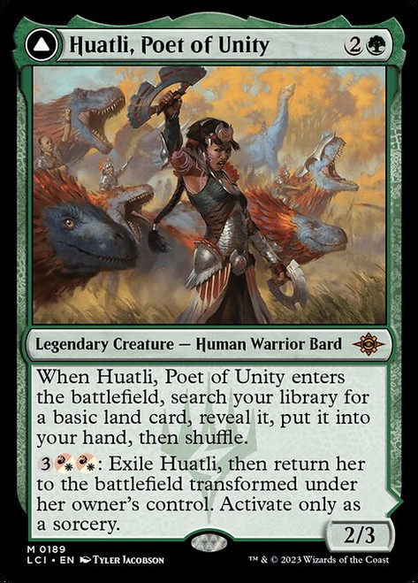 Huatli, Poet of Unity // Roar of the Fifth People (LCI) (Foil) (#189)