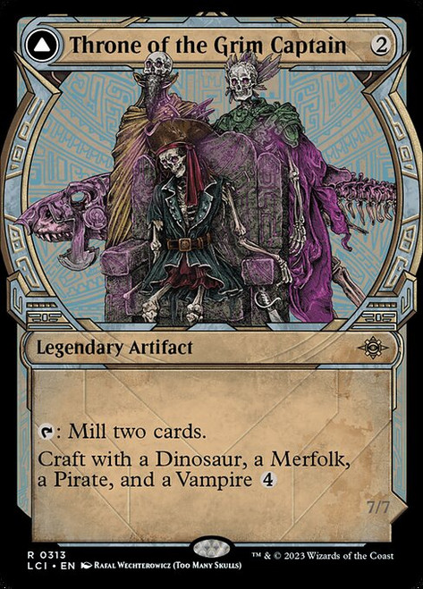 Throne of the Grim Captain // The Grim Captain (LCI) (Foil) (Showcase) (#313)