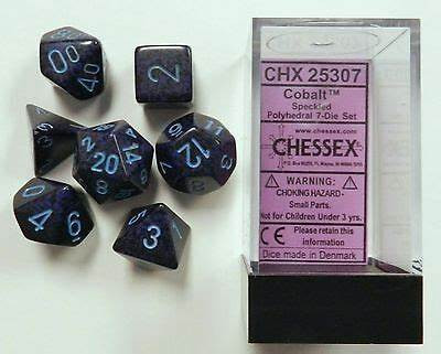 Speckled Cobalt 7 Dice Set - CHX25307