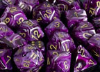 Vortex Purple / Gold 7 Dice Set - CHX27437