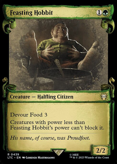 Feasting Hobbit (LTC) (Silver Foil) (Showcase) (#439)
