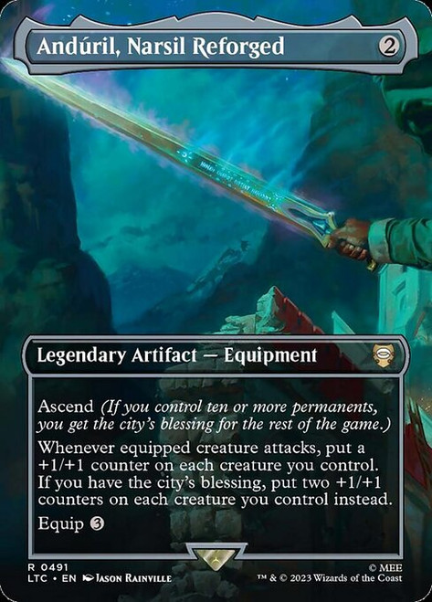 Andúril, Narsil Reforged (LTC) (Foil) (Borderless) (#491)