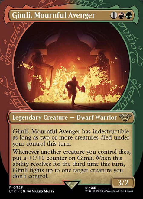 Gimli, Mournful Avenger (LTR) (Foil) (Showcase) (#323)