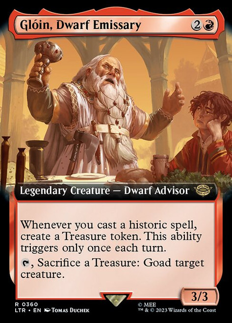 Glóin, Dwarf Emissary (LTR) (Extended Art) (#360)