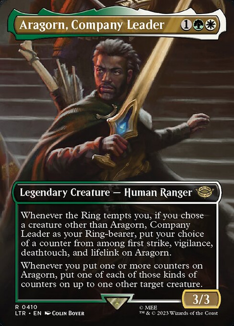 Aragorn, Company Leader (LTR) (Foil) (Borderless) (#410)