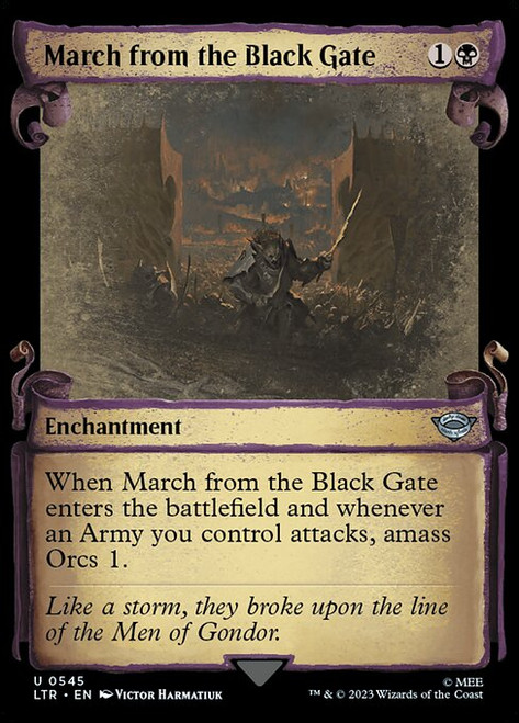 March from the Black Gate (LTR) (Silver Foil) (Showcase) (#545)
