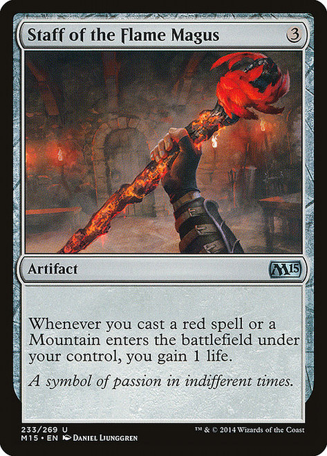 Staff of the Flame Magus (M15) (Foil) (#233)