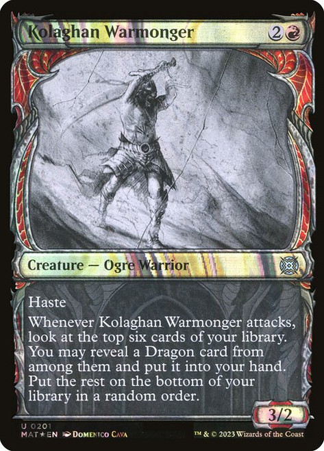 Kolaghan Warmonger (MAT) (HaloFoil) (Showcase) (#201)