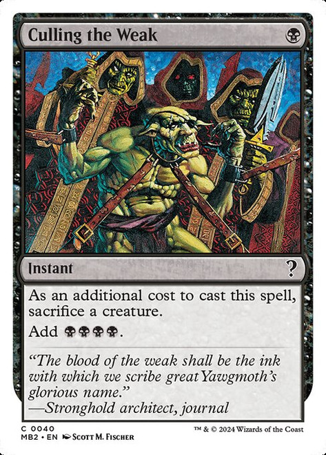 Culling the Weak (MB2) (#40)