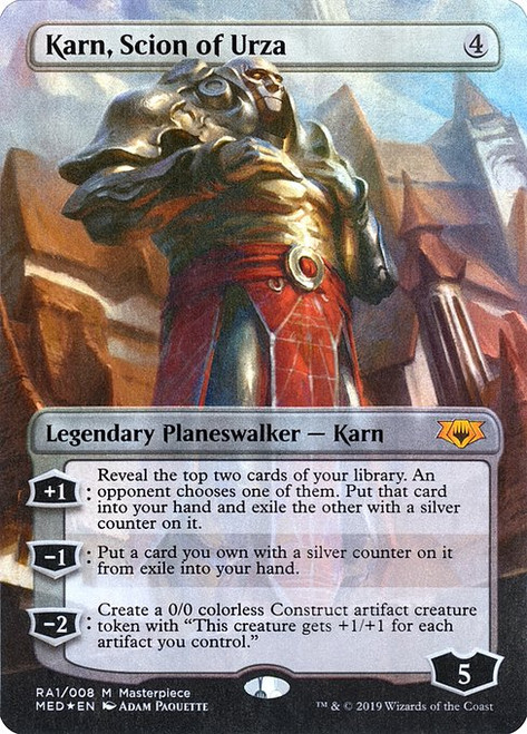 Karn, Scion of Urza (MED) (Foil) (Borderless) (#RA1)
