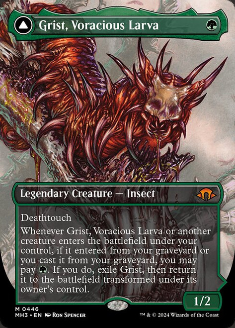 Grist, Voracious Larva // Grist, the Plague Swarm (MH3) (Borderless) (#446)