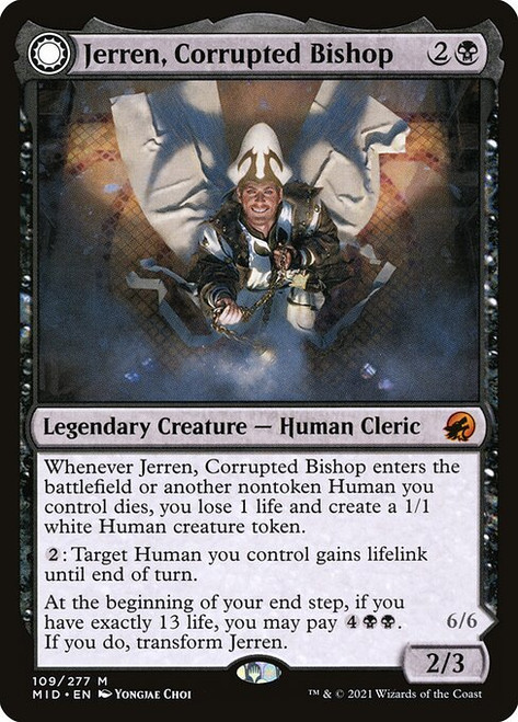 Jerren, Corrupted Bishop // Ormendahl, the Corrupter (MID) (Foil) (#109)