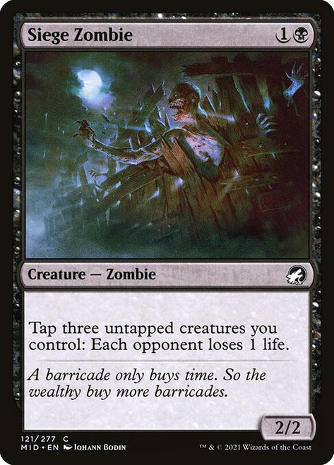 Siege Zombie (MID) (Foil) (#121)