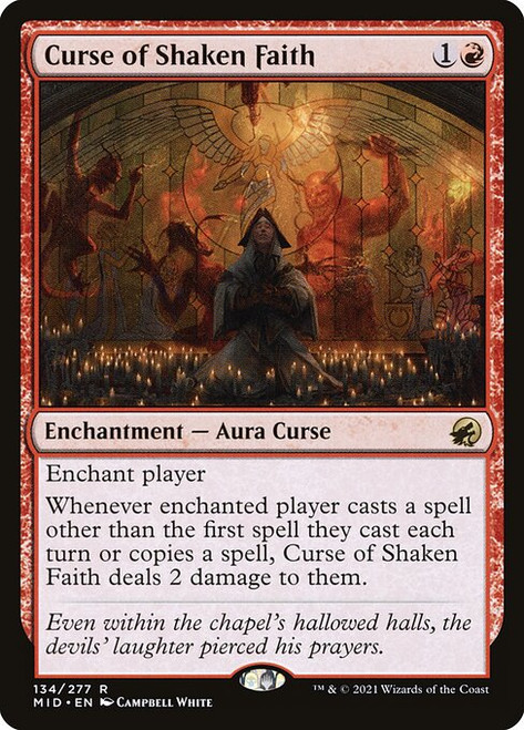 Curse of Shaken Faith (MID) (Foil) (#134)