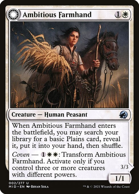 Ambitious Farmhand // Seasoned Cathar (MID) (Foil) (#2)