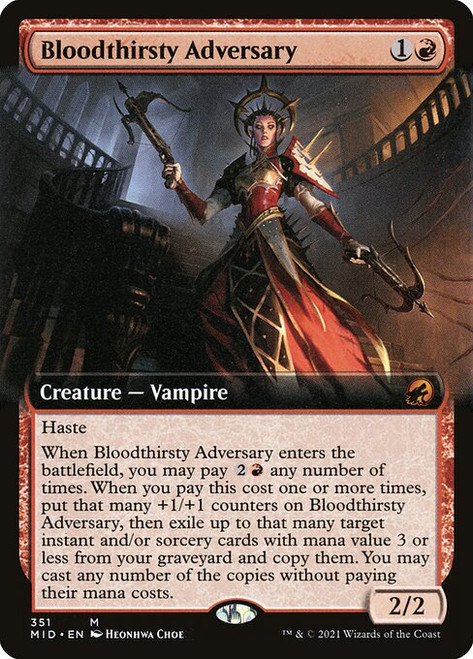 Bloodthirsty Adversary (MID) (Foil) (Extended Art) (#351)