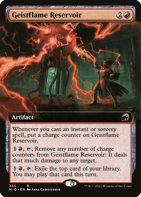Geistflame Reservoir (MID) (Foil) (Extended Art) (#355)