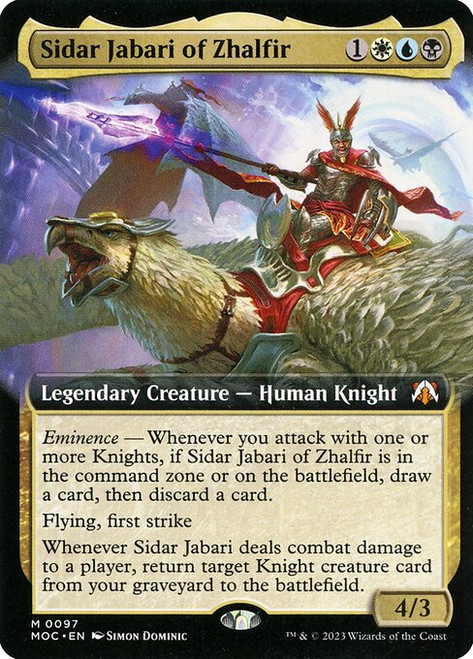 Sidar Jabari of Zhalfir (MOC) (Foil) (Extended Art) (#97)
