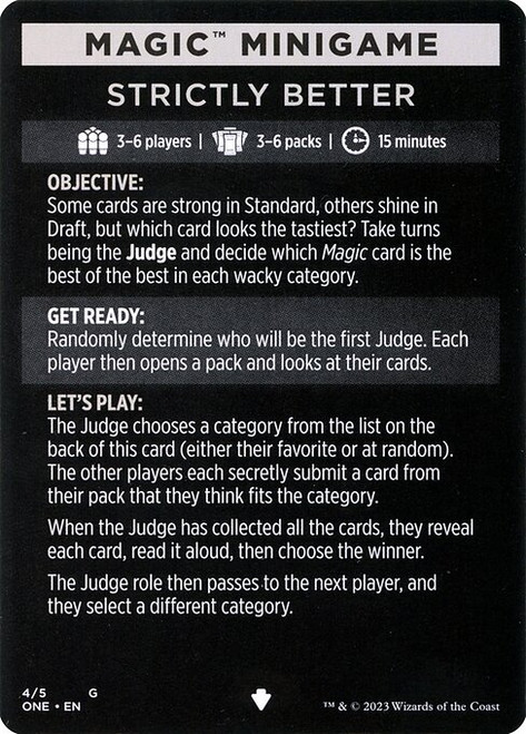 Strictly Better // Strictly Better (cont'd) (MONE) (Foil) (#4)