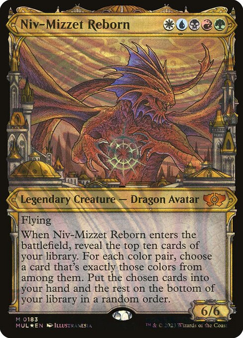 Niv-Mizzet Reborn (MUL) (HaloFoil) (Showcase) (#183)