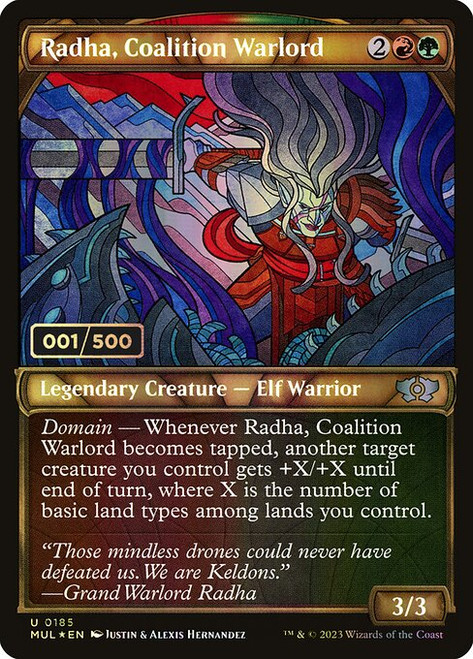 Radha, Coalition Warlord (MUL) (Double Rainbow) (Showcase) (#185z)
