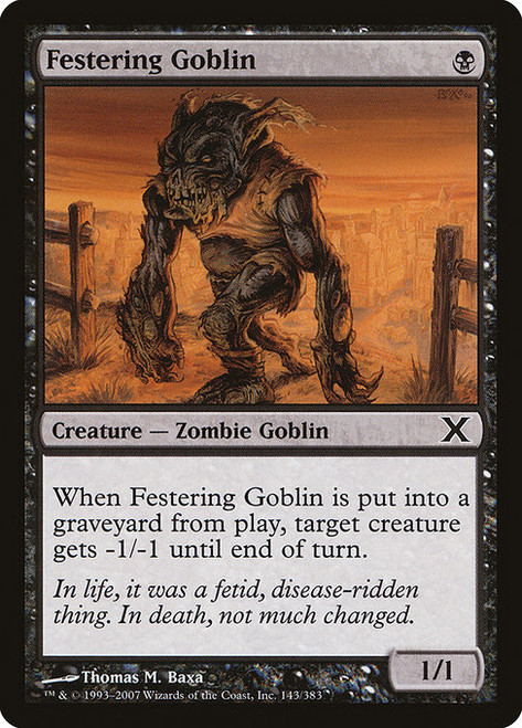 Festering Goblin (10E) (Foil) (#143)