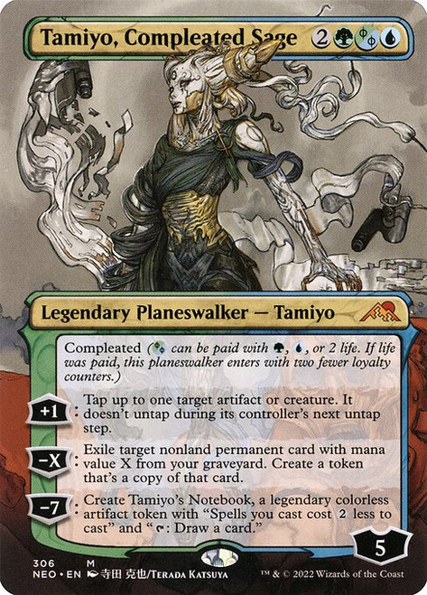 Tamiyo, Compleated Sage (NEO) (Foil) (Borderless) (#306)
