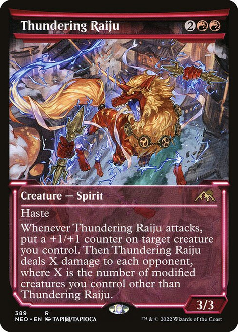 Thundering Raiju (NEO) (Foil) (Showcase) (#389)