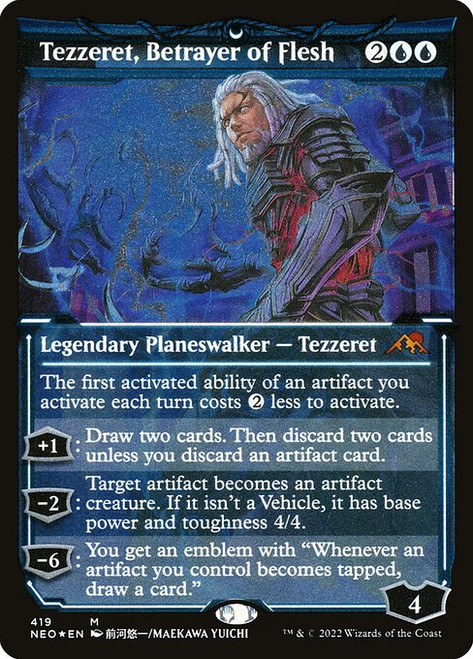 Tezzeret, Betrayer of Flesh (NEO) (FoilEtched) (Showcase) (#419)