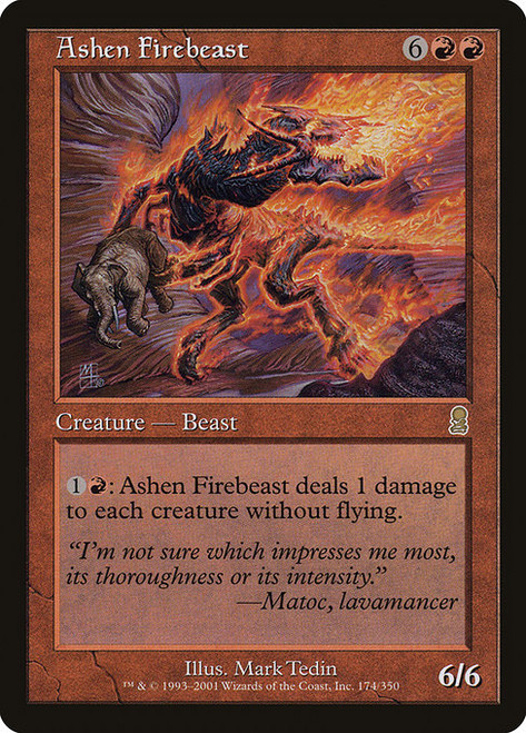 Ashen Firebeast (ODY) (Foil) (#174)