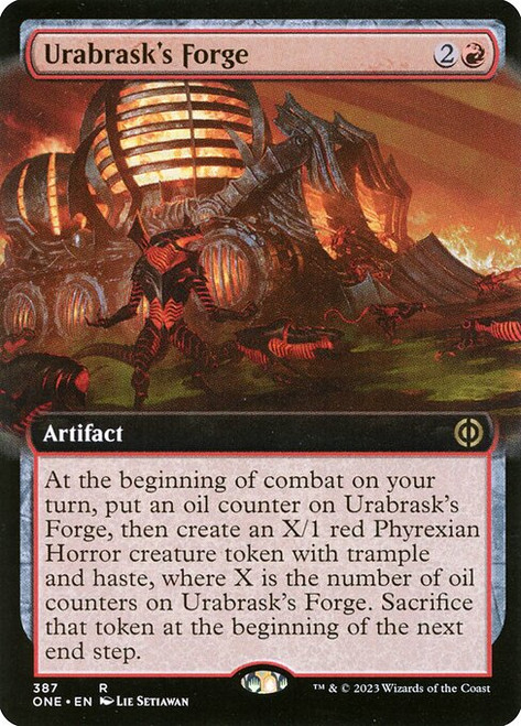 Urabrask's Forge (ONE) (Foil) (Extended Art) (#387)