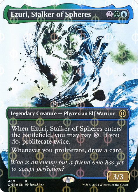 Ezuri, Stalker of Spheres (ONE) (Step-and-Compleat Foil) (Showcase) (#460)