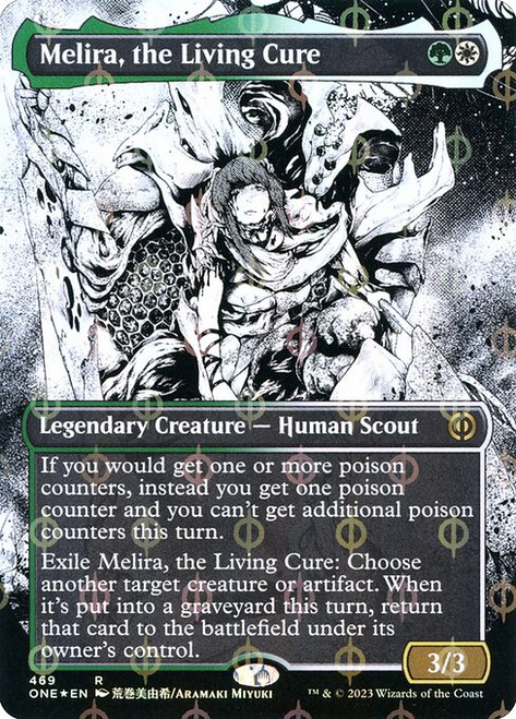 Melira, the Living Cure (ONE) (Step-and-Compleat Foil) (Showcase) (#469)