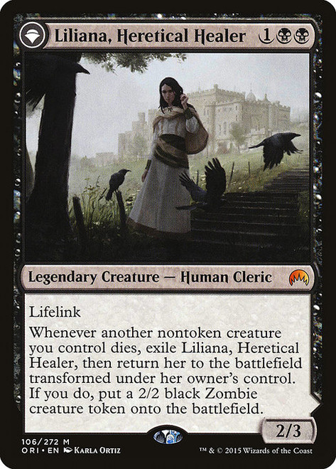 Liliana, Heretical Healer // Liliana, Defiant Necromancer (ORI) (Foil) (#106)