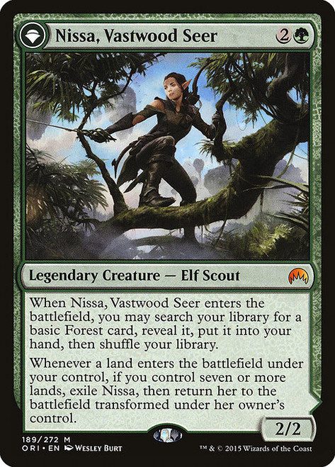 Nissa, Vastwood Seer // Nissa, Sage Animist (ORI) (Foil) (#189)