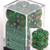 12 Green w/gold Vortex 16mm D6 Dice Block - CHX27635
