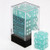 12 Teal w/white Frosted 16mm D6 Dice Block - CHX27605