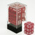 12 Red w/white Frosted 16mm D6 Dice Block - CHXLE406