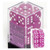12 Light Purple w/white Opaque 16mm D6 Dice Block - CHX25627