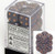 12 Dark Grey w/copper Opaque 16mm D6 Dice Block - CHX25620
