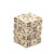 36 Ivory w/black Marble 12mm D6 Dice Block - CHX27802