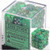 36 Green w/silver Lustrous 12mm D6 Dice Block - CHX27895