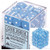 36 Light Blue w/white Opaque 12mm D6 Dice Block - CHX25816