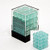36 Teal w/white Frosted 12mm D6 Dice Block - CHX27805