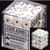 36 White w/black Opaque 12mm D6 Dice Block - CHX25801