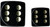 Black/Gold Opaque d6 w/spots 12mm - DQ1228