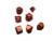 Opaque Burgundy / Light Gold 7 Dice Set - CHX25424