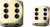 Ivory/Black Opaque d6 w/spots 12mm - DQ1200